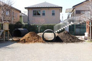 みんなで園庭改修だぁ さくらい保育園